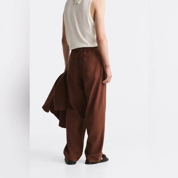 Zara Loose-Cut Cotton Trousers